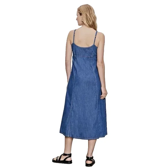 NWT Sanctuary Sweetheart Neck Wilder Denim Dress - Size S ($139) - Picture 2 of 4